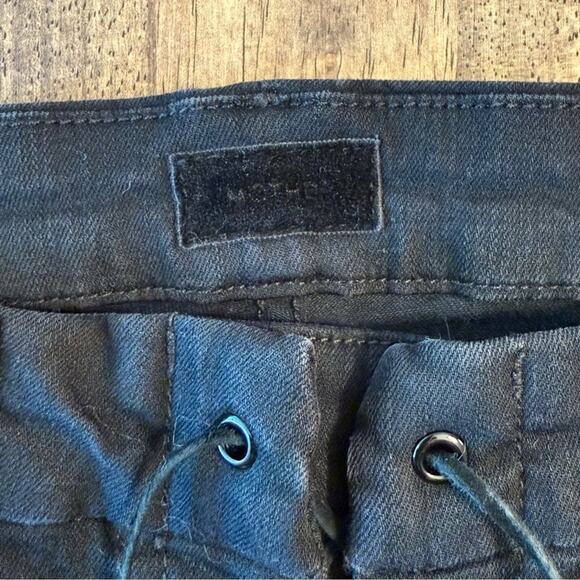 MOTHER High Waisted Lace Up Looker Ankle Not Guilty Denim Jean Black Size 29 - Picture 6 of 10